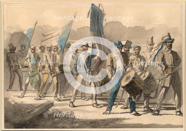 The Planting of a Tree of Liberty in France on 1848, 1848. Artist: Lacoste, Pierre-Eugène (1818-1908)