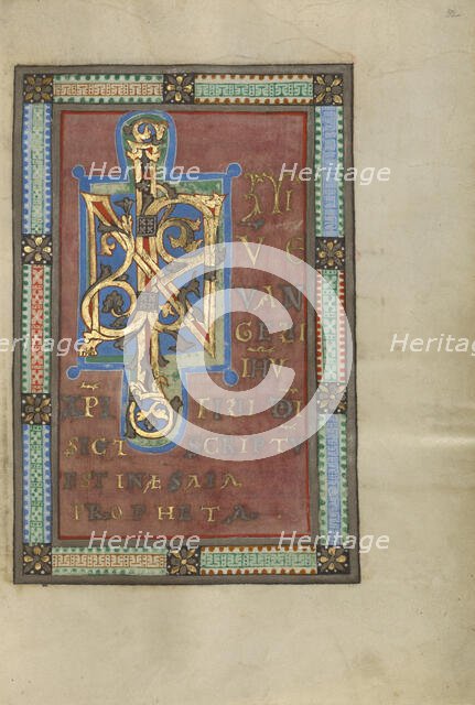 Decorated Incipit Page; Gospel Book, about 1120-1140. Creator: Unknown.