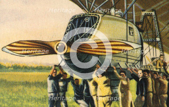 Motor gondola of a zeppelin, 1932.  Creator: Unknown.