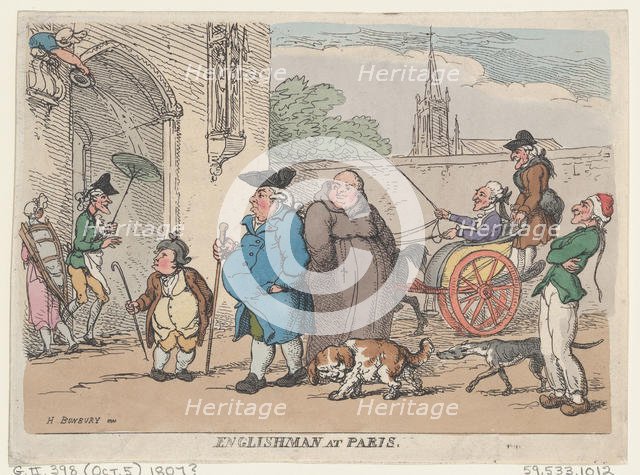 Englishman at Paris, 1807 (?)., 1807 (?). Creator: Thomas Rowlandson.