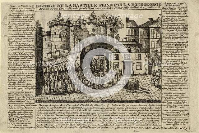 The Storming of the Bastille on 14 July 1789, 1789. Artist: Anonymous  
