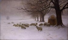 Sheep in a Snowstorm, 1892 - 1893. Creator: Joseph Farquharson.