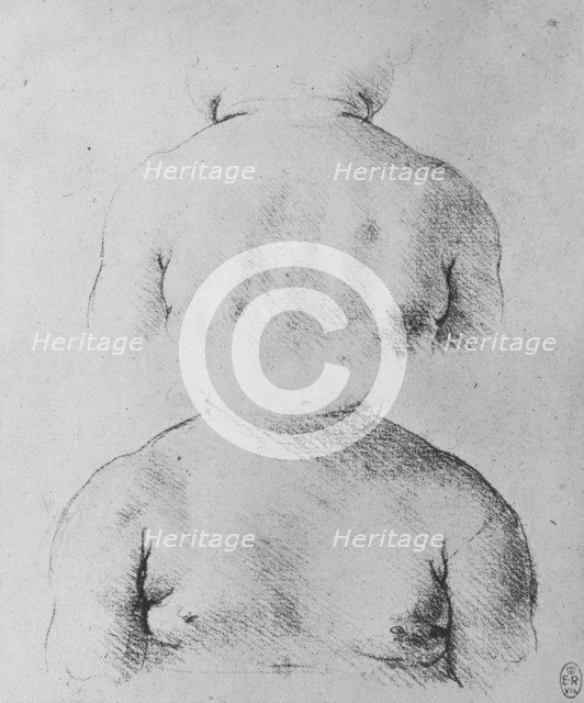 'The Bust of an Infant, Front and Back Views', c1480 (1945). Artist: Leonardo da Vinci.