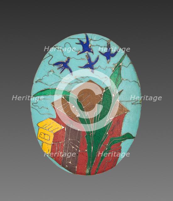 Set of Four Locket Panels, 1800s. Creator: Alexis Falize (French, 1811-1898); Antoine Tard (French, active 1860-1889).