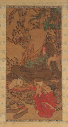 Luohan and Attendant, 1368-1644. Creator: Unknown.