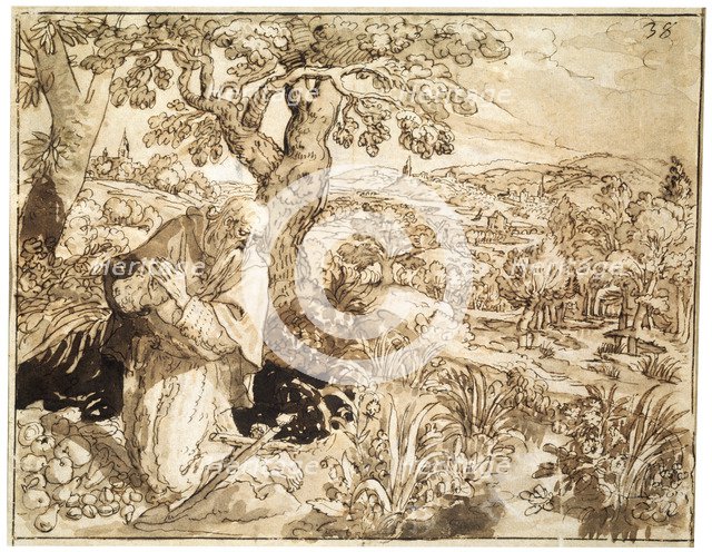 'A Hermit', 1585-1586. Artist: Martin de Vos