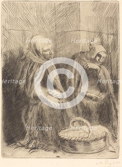 Egg-sellers, 1st plate (Les marchandes d'oeufs). Creator: Alphonse Legros.