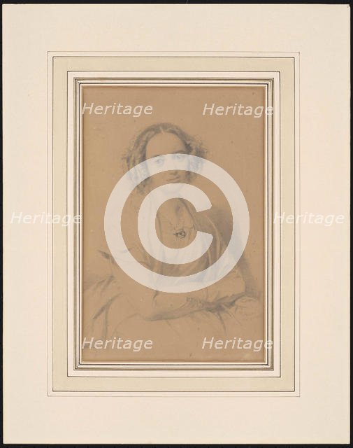 Portrait of the composer Fanny Hensel née Mendelssohn (1805-1847), 1847. Creator: Hensel, Wilhelm (1794-1861).