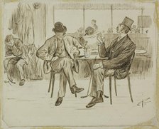 Café Scene, 1870/91. Creator: Charles Samuel Keene.