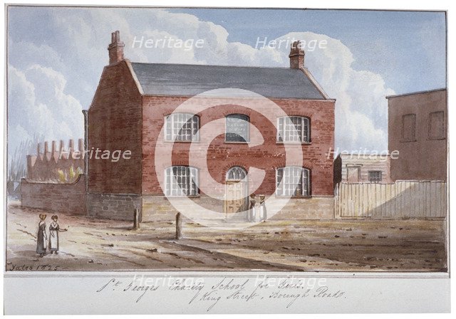 St George's Charity School for Girls, King Street, Southwark, London, 1825. Artist: G Yates