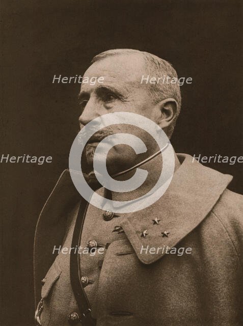 'Nos Grands Chefs; Le general Nivelle, commandant en chef du 16 decembre 1916 au 15 mai 1917', 1917. Creator: François Cogné.