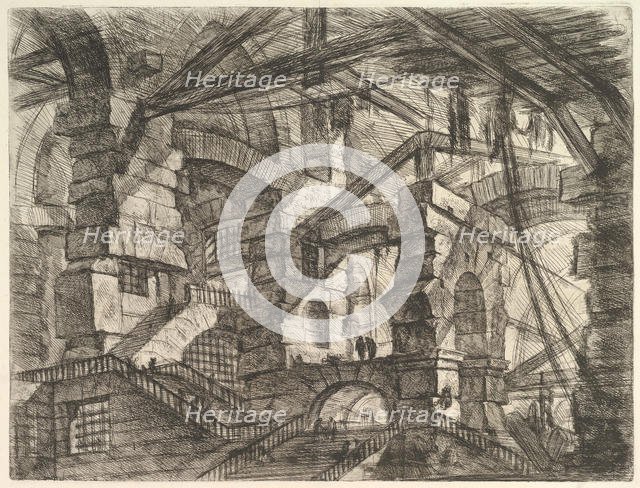 The Gothic Arch, from Carceri d'invenzione (Imaginary Prisons), ca. 1749-50. Creator: Giovanni Battista Piranesi.