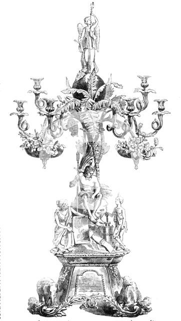 Centre-piece of the Wilcox and Anderson Services of Plate, 1856.  Creator: Unknown.