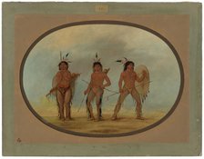 Three Cheyenne Warriors, 1861/1869. Creator: George Catlin.