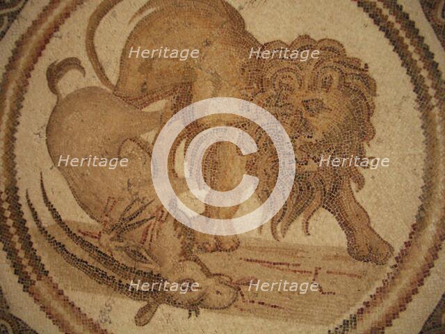 Mosaic, El Jem Museum, El Djem, Tunisia, 2009. Creator: Amanda Waite.