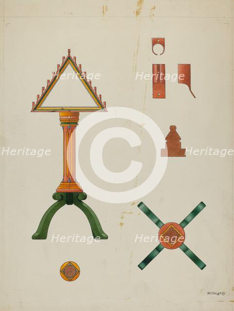 Tenebrae Candelabra, c. 1936. Creator: David P. Willoughby.