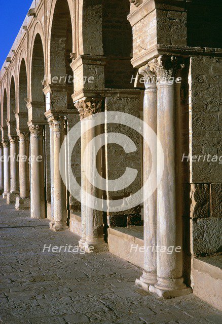 Arcade in the courtyard of the Great Mosque of Kairoun, 7th century. Artist: Unknown