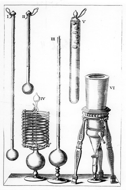 Early thermometers, 1691. Artist: Unknown