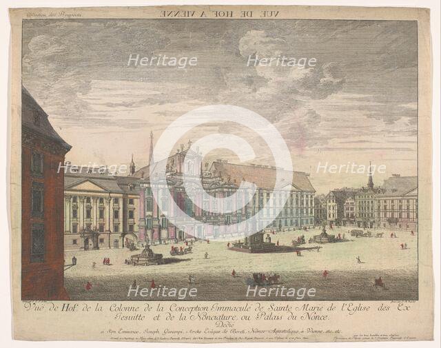 View of the Platz Am Hof in Vienna, 1755-1779.  Creator: Johann Sigrist.