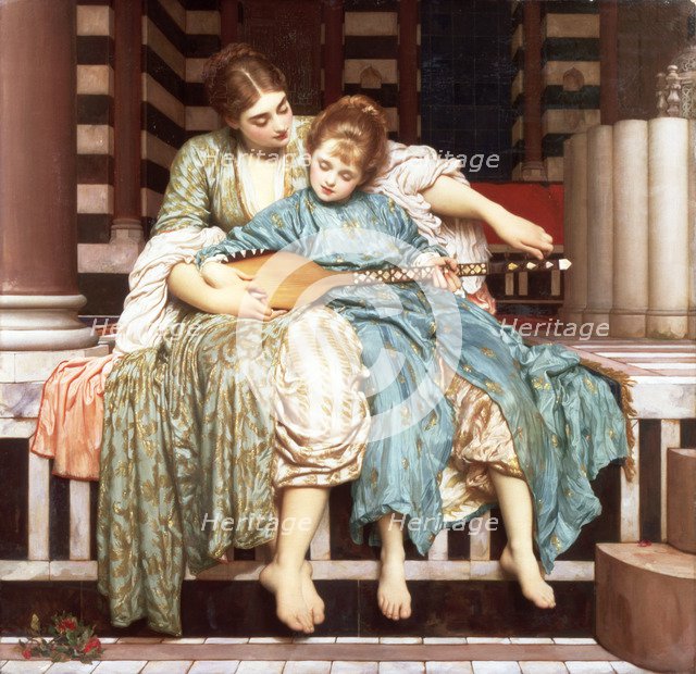 'The Music Lesson', 1877. Artist: Frederic Leighton