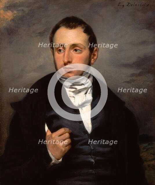 A Portrait of Dr. François-Marie Desmaisons, c.between 1832 and 1833. Creator: Eugene Delacroix.