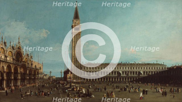 The Piazza San Marco, Venice, 1742-1745. Artist: Canaletto (1697-1768)