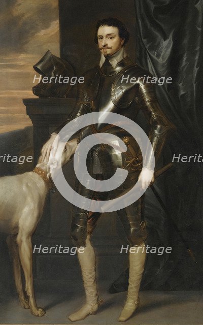 Portrait of Thomas Wentworth, 1st Earl of Strafford (1593-1641), c. 1640. Artist: Dyck, Sir Anthony van, (Studio of)  
