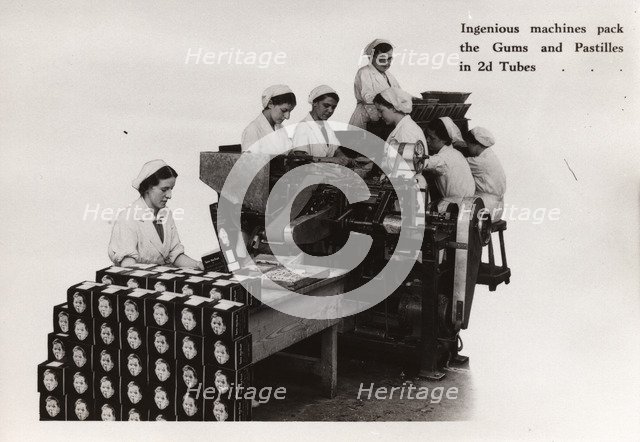 Packing, Rowntree factory, York, Yorkshire, 1938. Artist: Unknown