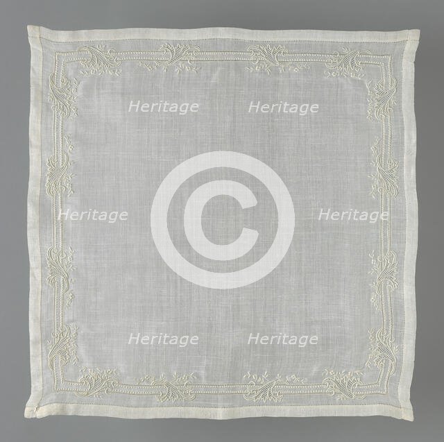 Handkerchief, Switzerland, 1892/1900. Creator: Unknown.