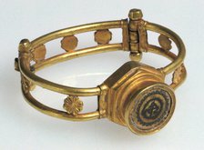 Gold and Niello Bracelet, Byzantine, 5th-6th century. Creator: Unknown.