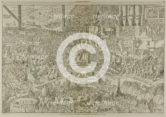 Let Us Have Peace! -Fortissimo, from Harper's Weekly, published June 19, 1869. Creator: Charles Green Bush.