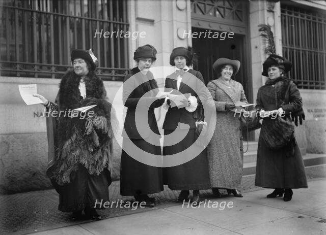 Woman Suffrage - Advertising Parade, 1913. Creator: Harris & Ewing.