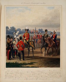 First Guard Light Cavalry Division, 1867. Artist: Piratsky, Karl Karlovich (1813-1889)