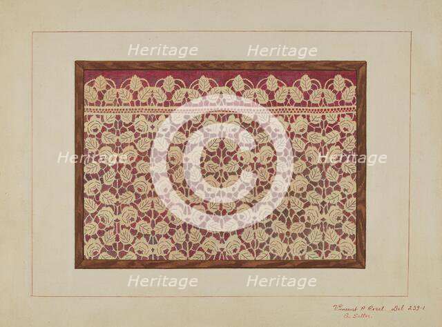 Paper Fire Grate Cover, c. 1937. Creator: Vincent P. Rosel.