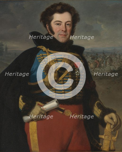 Portrait of Auguste-Frédéric Bonamour, marquis de Talhouët (1788-1842). Artist: Vernet, Horace (1789-1863)