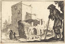 Shepherd and Ruins, c. 1617. Creator: Jacques Callot.