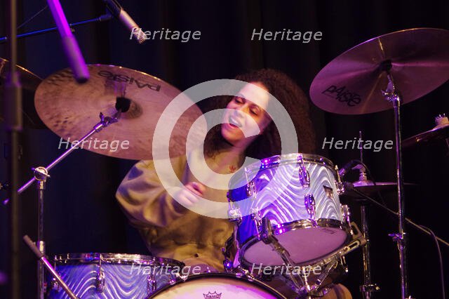 Jas Kayser, Daisy George Quintet, New Generation Jazz Festival, Shoreham by Sea, 2022. Creator: Brian O'Connor.