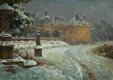 Luxembourg Palace in Snow, 1912. Creator: Jan Rubczak.