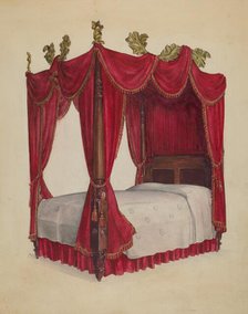 High Post Bed, 1936. Creator: Florence Choate.