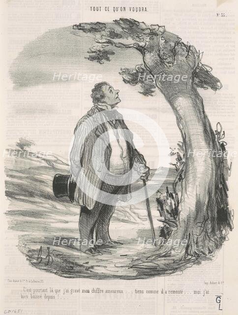 C'est pourtant la que j'ai gravé mon chiffre ..., 19th century. Creator: Honore Daumier.