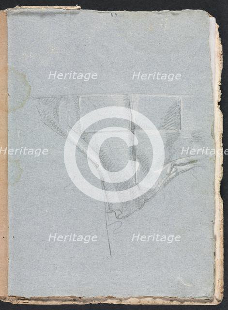 Verona Sketchbook: Drapery study (page 93), 1760. Creator: Francesco Lorenzi (Italian, 1723-1787).