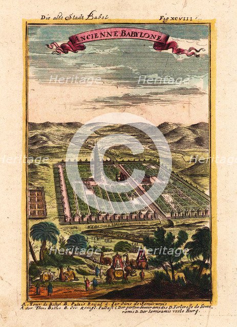 Die alte Stadt Babel, 1719. Artist: Mallet, Alain Manesson (1630-1706)