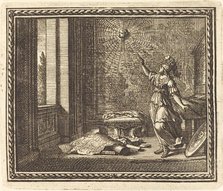 Minerva Changing Arachne into a Spider, published 1676. Creator: Jean Lepautre.