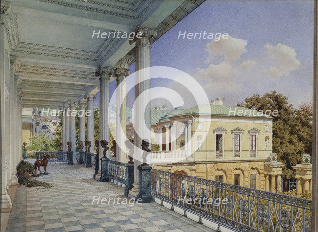 Cameron Gallery in Tsarskoye Selo, 1859. Artist: Premazzi, Ludwig (Luigi) (1814-1891)