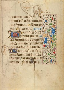 Decorated Text Page; Prayer Book of Charles the Bold, about 1471. Creator: Nicolas Spierinc.