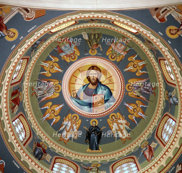 Painting of Christ Pantocrator, 1970s. Artist: Unknown