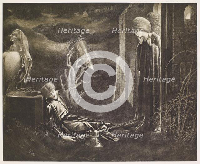 The Dream of Sir Lancelot at the Chapel of the San Graal, 1895, (1900). Creator: Unknown.