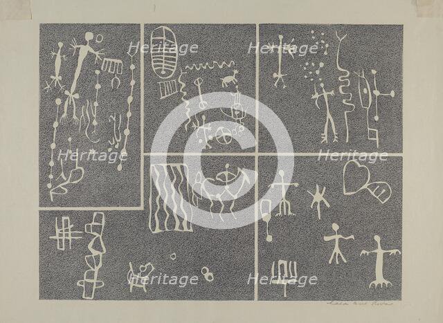 Petroglyph, 1935/1942. Creator: Lala Eve Rivol.