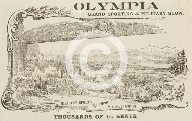 Grand Sporting and Military Show at Olympia in London, 1896.  Creator: Unknown.