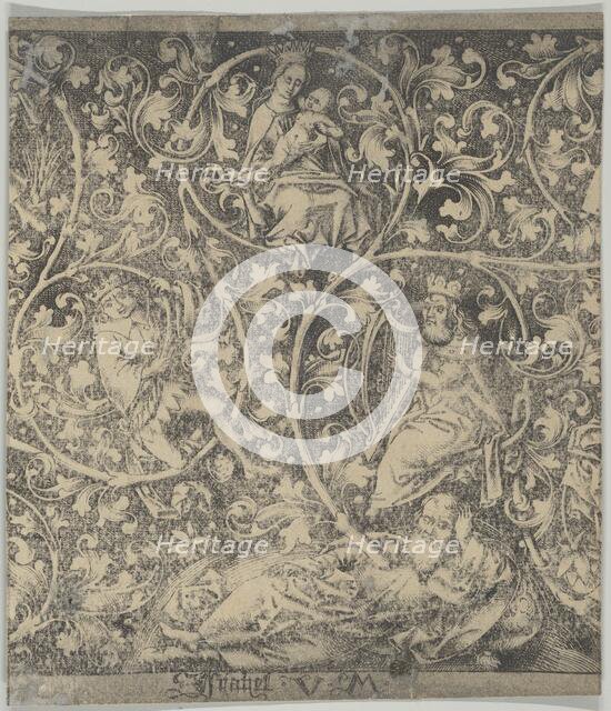 Ornamental Engraving with the Tree of Jesse. Creator: Israhel van Meckenem.